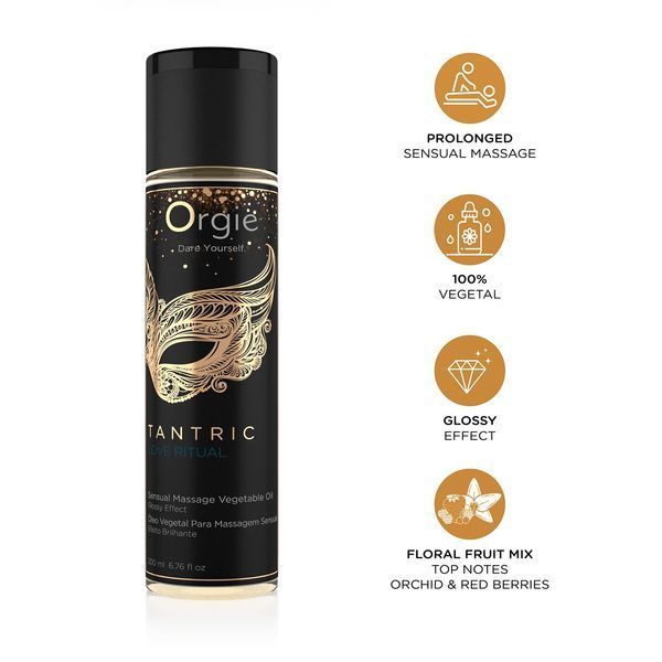 Orgie Tantric Love Ritual Massage Oil, 200 ml