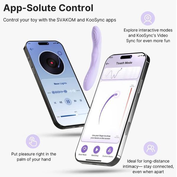 Smart vibrator with pulsation Svakom Selena, Lilac