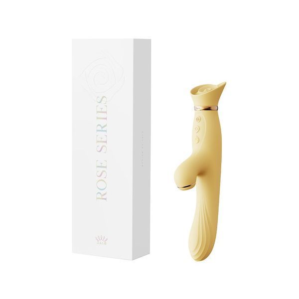 Вібратор з підігрівом та вакуумною стимуляцією клітора Zalo - ROSE Vibrator Lemon Yellow, Жовтий SO6681 фото