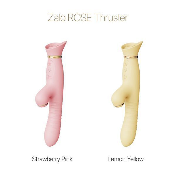 Пульсатор-вібратор із вакуумною стимуляцією клітора Zalo - ROSE Thruster Lemon Yellow, Жовтий SO6683 фото