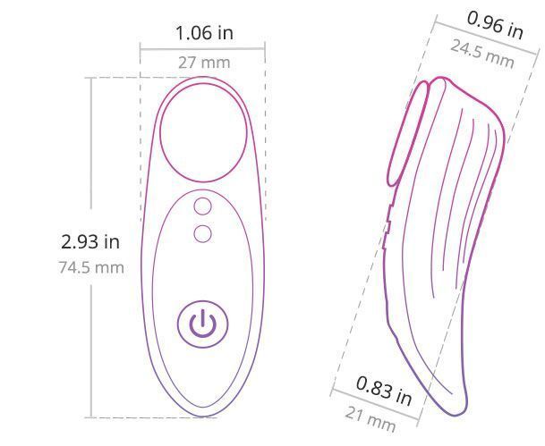 Smart vibrator in panties Lovense Ferri, Pink