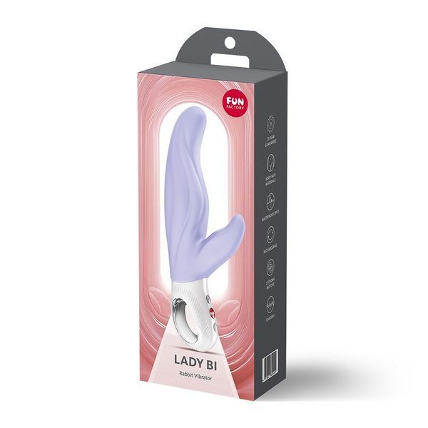 Fun Factory LADY BI rabbit vibrator for the A-spot, 2 motors, 12 modes, Purple