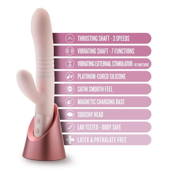 Blush Fraya Rabbit Vibrator, Pink
