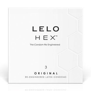 LELO HEX Condoms Original 3 Pack &mdash; Open Box (Damaged Packaging)