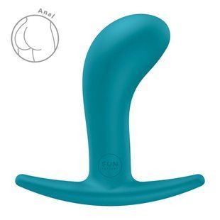 Анальна пробка Fun Factory BOOTIE M, діаметр 3,3 см, тонкий обмежувач &mdash; Бірюзовий SX3729 фото