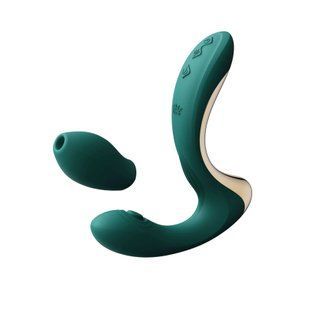 Вібратор-пульсатор з вакуумною насадкою Zalo &ndash; Talis G-Spot PulseWave Vibrator, Зелений SX0711 фото