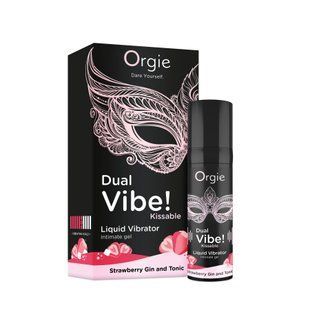 Рідкий вібратор Orgie Dual Vibe! Strawberry Gin & Tonic, 15 мл SX1489 фото