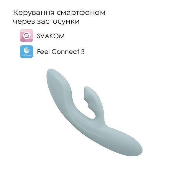 Смарт-вібратор-кролик Svakom Chika, Бірюзовий SO9851 фото