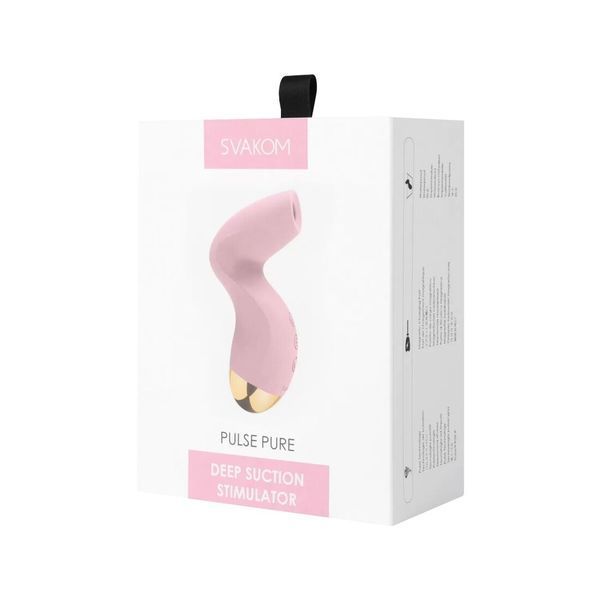 Вакуумний кліторальний стимулятор Svakom Pulse Pure Pale Pink, 5 режимів, 5 інтенсивностей у кожному, Рожевий SO6993 фото