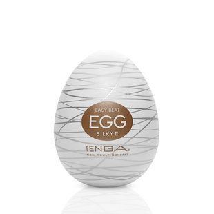 Tenga Egg Silky II egg masturbator with relief in the form of a web
