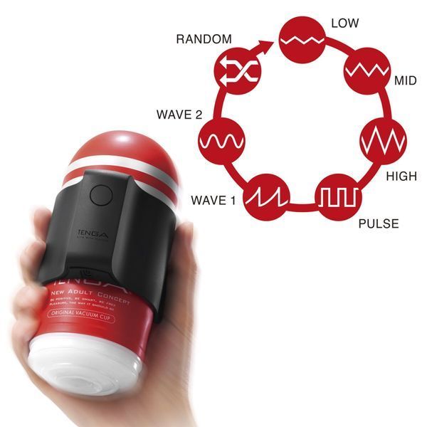 Tenga CUP VIBRATOR vibrating nozzle, 7 modes, 2 masturbators included